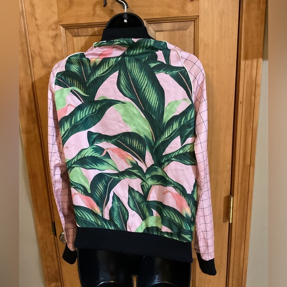 Rare Adidas by Farm Rio Collaboration Tropical Palm Leaf Jacket - Picture 4 of 6